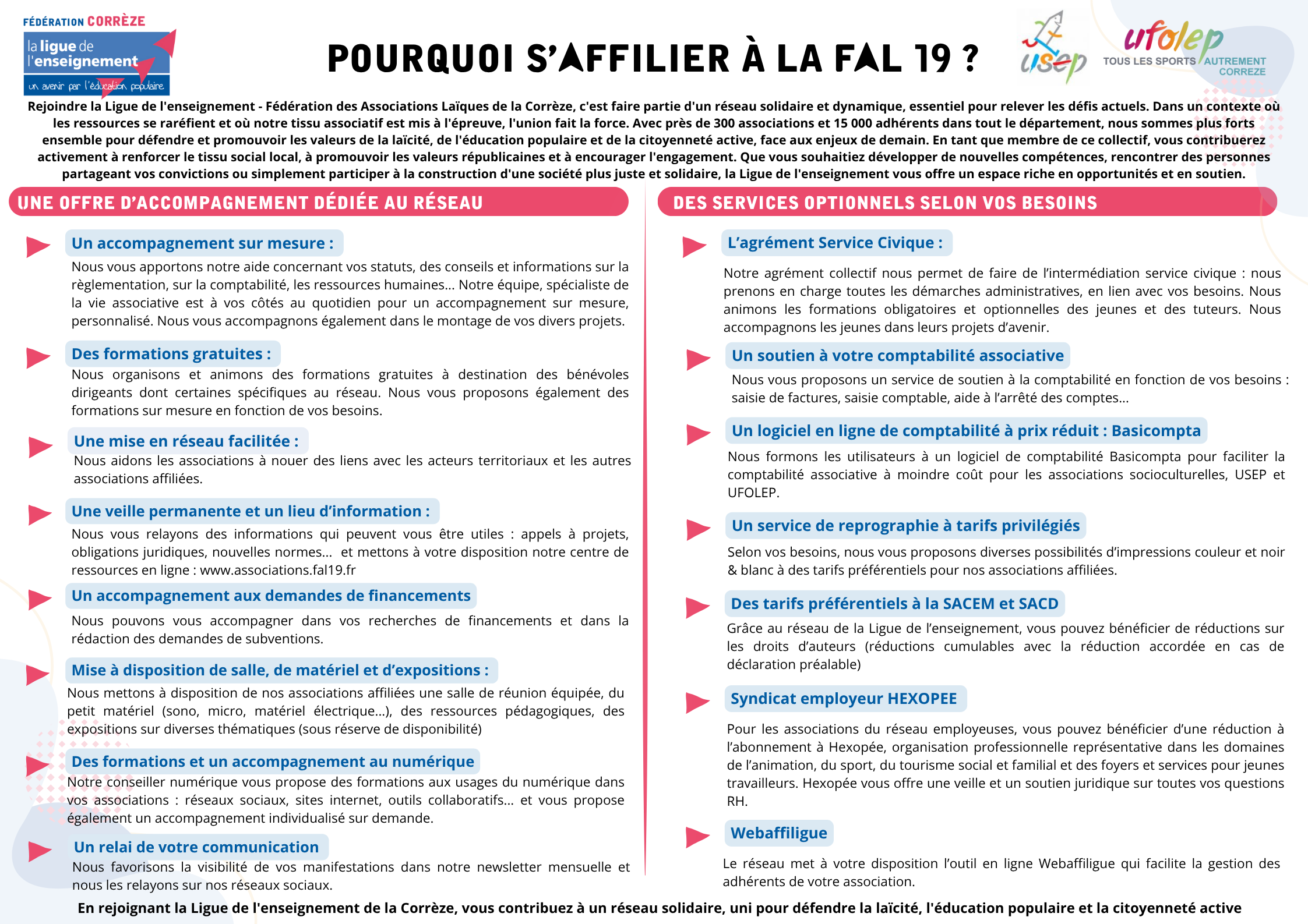 SAffilier à la FAL 19